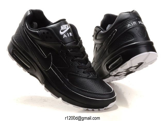 air max noir cuir homme