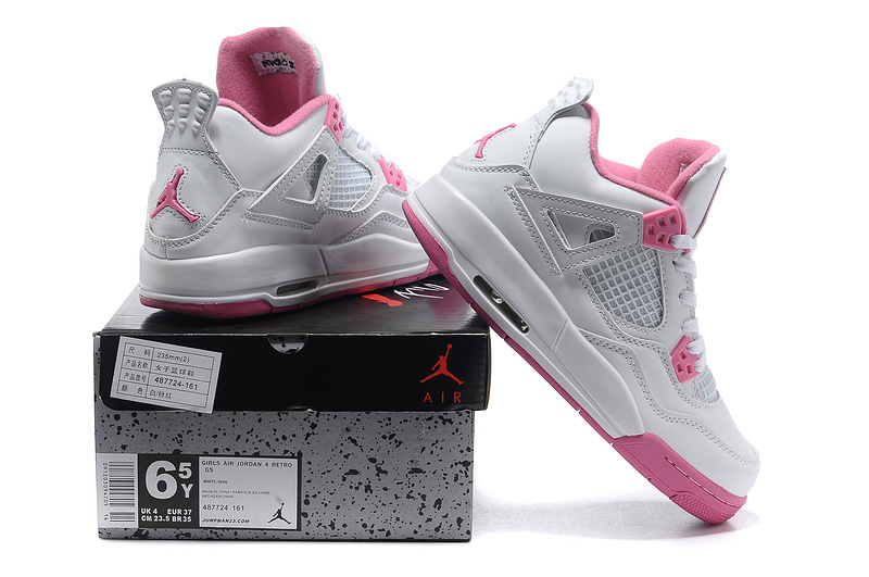 jordan 4 pink and white