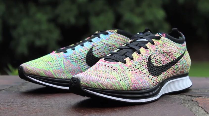 nike flyknit racer multicolor femme