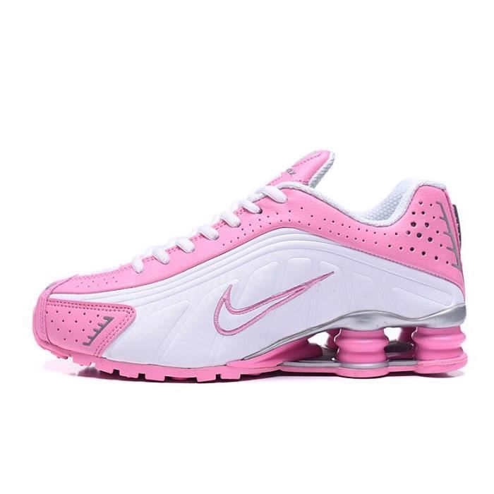 nike shox femme noir et rose